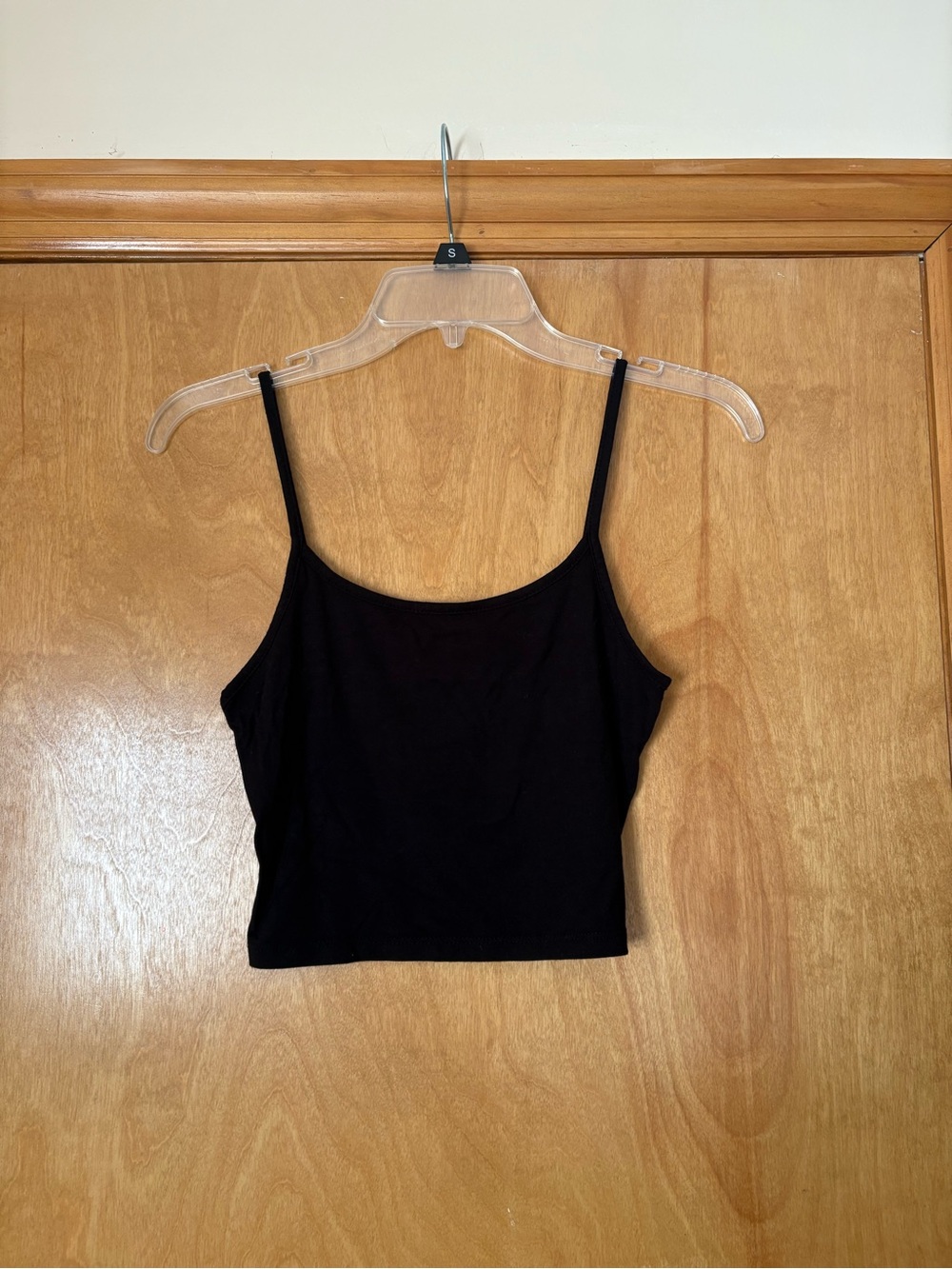 SHEIN Black Spaghetti Strap Crop Tank